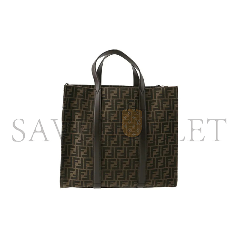 FENDI FF JACQUARD SHOPPER FABRIC MULTICOLOR 7VA390AG0MF19KW (42*35*19cm)